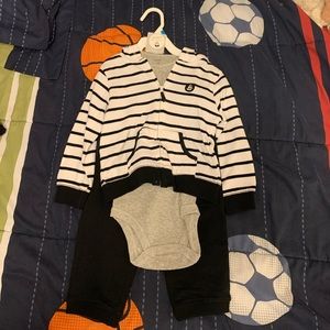 Carter’s Boys 3 Piece Hoodie, Onesie & Pant Set